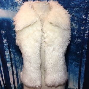 White Fur Sweater Vest
